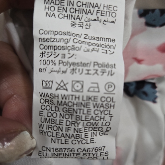 Women's Washy Floral Surplice Sun Dress SZ M Casual Coastal‎ Beachy Belted - Picture 8 of 9